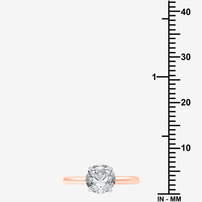 1 1/2 CT..Round Lab-Grown (G / Si2) Diamond Solitaire Engagement Ring 14K Gold