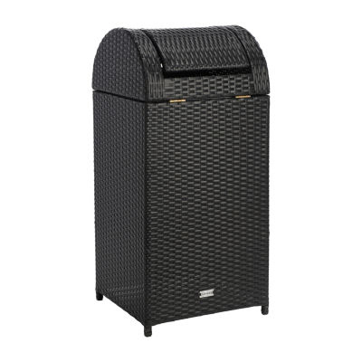 Wicker Patio Trash Cans