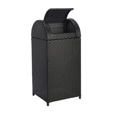 Wicker Patio Trash Cans