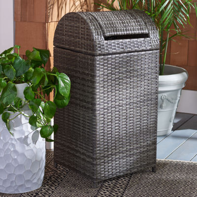 Wicker Patio Trash Cans