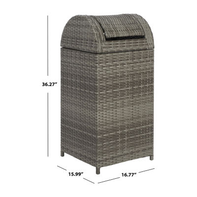 Wicker Patio Trash Cans