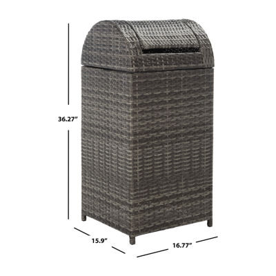 Wicker Patio Trash Cans