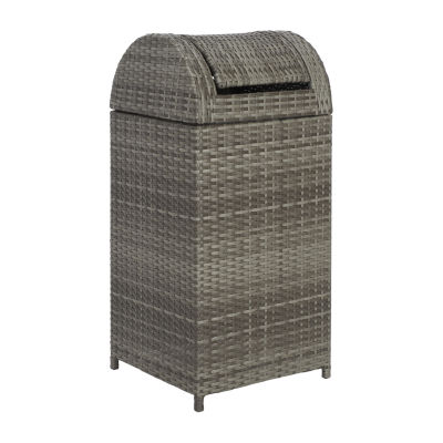 Wicker Patio Trash Cans