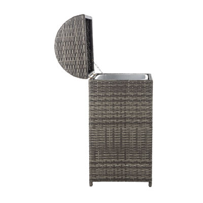 Wicker Patio Trash Cans