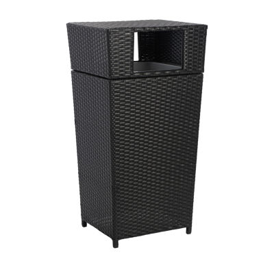 Wicker Patio Trash Cans