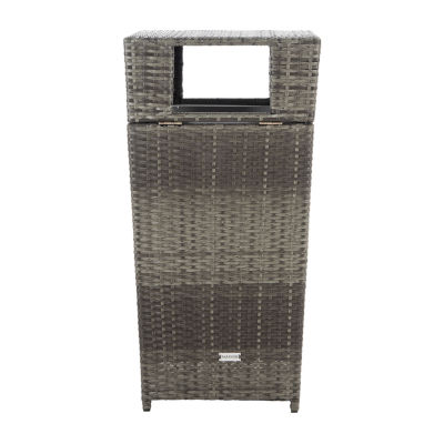 Patio Wicker Trash Cans