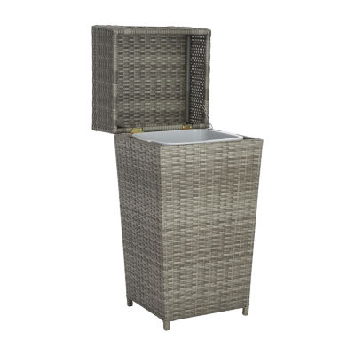 Patio Wicker Trash Cans