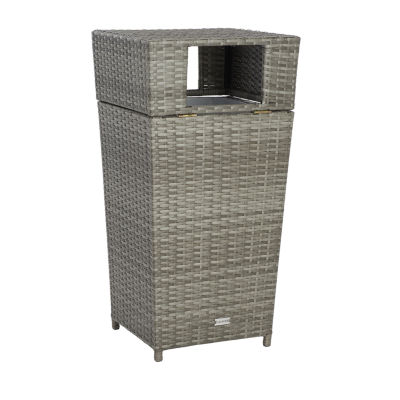 Patio Wicker Trash Cans