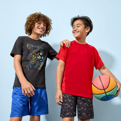 Xersion Little & Big Boys Moisture Wicking Everair Crew Neck Short Sleeve T-Shirt