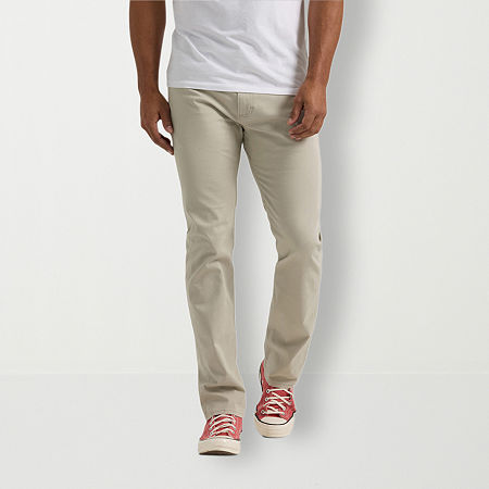 Lee Mens Extreme Motion Slim Fit Straight Leg Jeans, 32 32, Beige