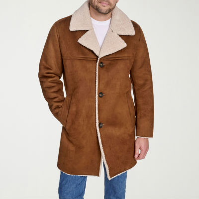 Dockers Mens Faux Shearling Midweight Coat, Color: Cognac - JCPenney