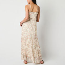 Arizona Womens Sleeveless Patchwork Maxi Dress Juniors