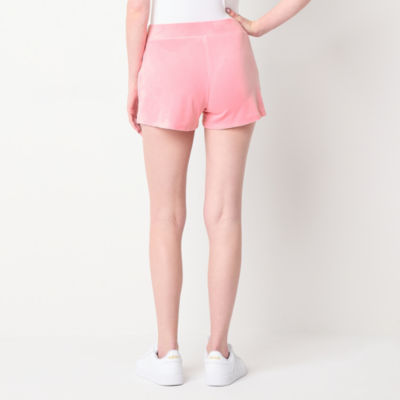 Juicy By Couture Juniors Womens Mid Rise Velour Pull-On Short