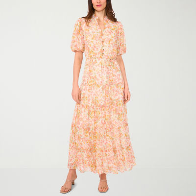 Sam And Jess Womens Short Sleeve Floral Maxi Dress