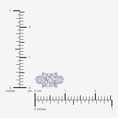 Signature By Modern Bride (G-H, Vs2-Si1) Womens 3 5/8 Ct. T.W. Lab Grown White Diamond 14K White Gold Side Stone Engagement Ring