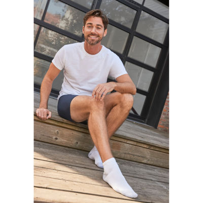 Hanes Ultimate Mens Multi-Pack 12 Pair Quarter Ankle Socks