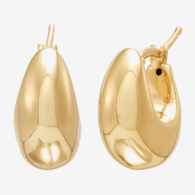 Limited Quantities! Womens 14K Gold 14mm Hoop Earrings