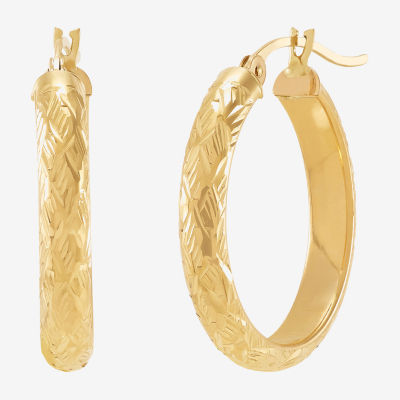 Limited Quantities! Womens 10K Gold 20mm Hoop Earrings