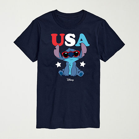 Novelty Mens Crew Neck Short Sleeve Regular Fit Big and Tall Graphic T-Shirt, Large Tall, Blue