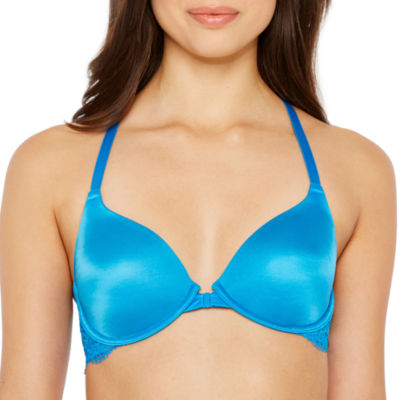 Ambrielle Underwire Strappy Back Full Coverage Bra, Color Blue