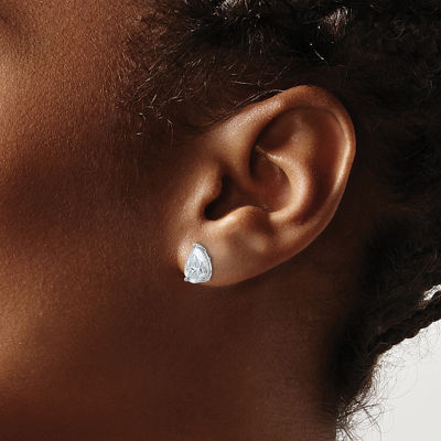 True Light /4 CT. T.W. Lab Created White Moissanite 14K White Gold 9mm Stud Earrings
