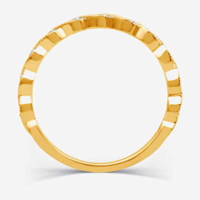 I Said Yes (H-I / I1) 1/10 CT. T.W. Lab Grown White Diamond Sterling Silver or 14K Gold Over Wedding Band