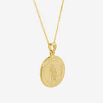 Womens 14K Gold Over Silver Round Pendant Necklace