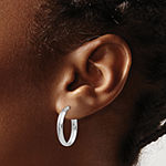 Made in Italy 10K White Gold 17mm Hoop Earrings