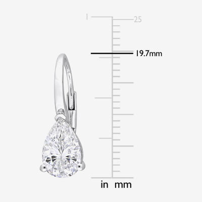 CT. T.W. Lab Created White Moissanite Sterling Silver Drop Earrings