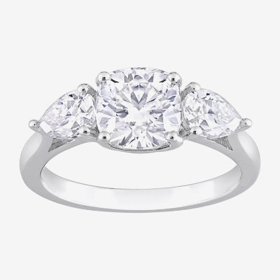 Womens Lab Created White Moissanite Sterling Silver