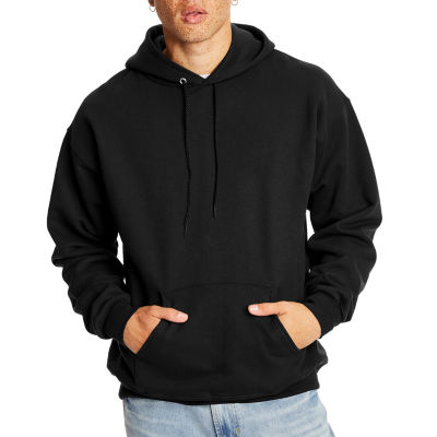 Hanes Originals Men's Cotton Henley Hoodie Black XL