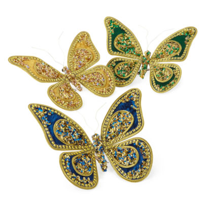 North Pole Trading Co. Butterfly 3-pc. Christmas Clips