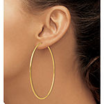 14K Gold 66.6mm Round Hoop Earrings