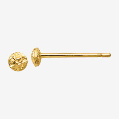 14K Gold 3mm Round Stud Earrings