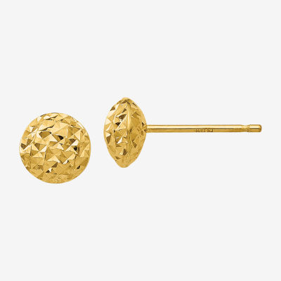 14K Gold 6mm Round Stud Earrings - JCPenney