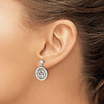 Sterling Silver Personalized Monogram Circle Earrings