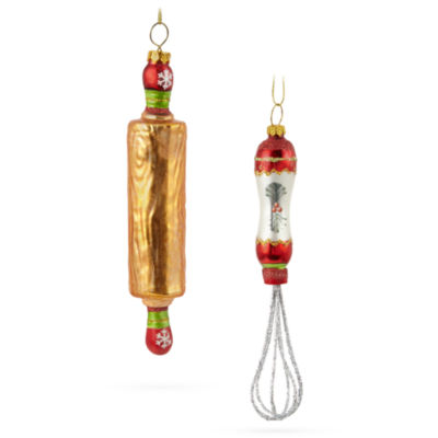 North Pole Trading Co. Whisk & Rolling Pin 2-pc. Christmas Ornament