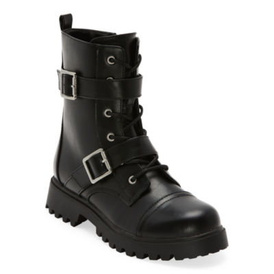 Arizona Womens Fleet Combat Boots Block Heel