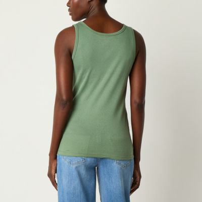 St. John's Bay Womens Crew Neck Tank Top