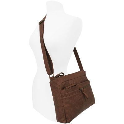 Bueno of California North South Zip Washed Crossbody Bag