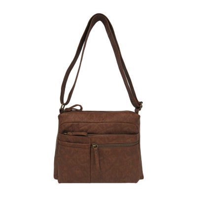 Bueno of California North South Zip Washed Crossbody Bag