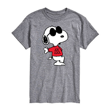 Mens Short Sleeve Snoopy Graphic T-Shirt, Xx-large, Gray