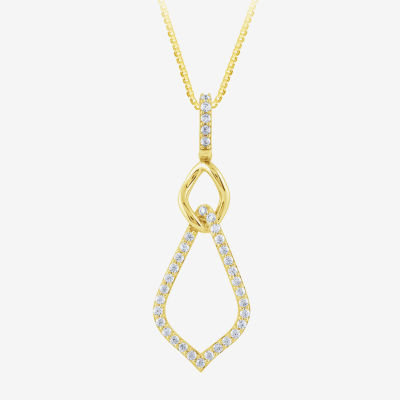 (G / Si2) Womens 1/2 CT. T.W. Lab Grown White Diamond 10K Gold Pendant Necklace