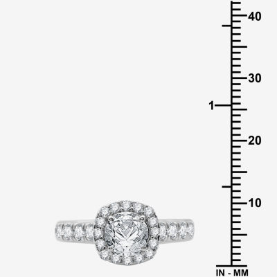 Signature By Modern Bride (H-I / I1) Womens 2 1/4 CT. T.W. Lab Grown White Diamond 10K Gold Side Stone Halo Bridal Set