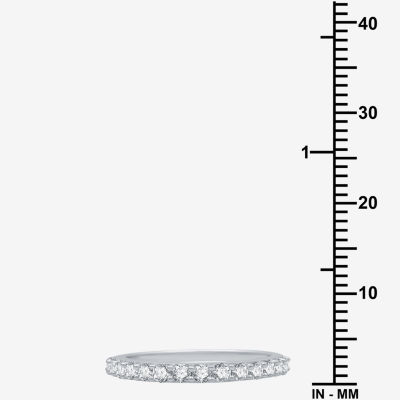 Womens 1 CT. T.W. Natural White Diamond 10K White Gold Round Solitaire Bridal Set