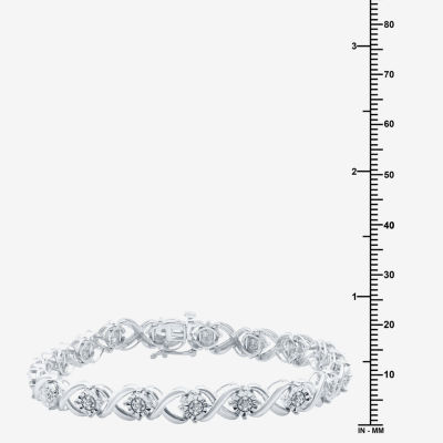 1/10 Ct.T.W. CT. T.W. Mined White Diamond Sterling Silver 7.5 Inch Tennis Bracelet