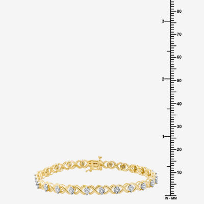 1/2 CT. T.W. Lab Grown White Diamond 14K Gold Over Silver Sterling Silver 7.5 Inch Tennis Bracelet