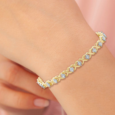 1/2 CT. T.W. Lab Grown White Diamond 14K Gold Over Silver Sterling Silver 7.5 Inch Tennis Bracelet