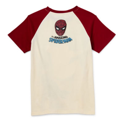 Disney Collection Little & Big Boys Crew Neck Short Sleeve Spiderman Graphic T-Shirt