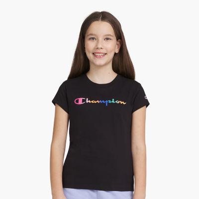 Champion Big Girls Crew Neck Short Sleeve Graphic T-Shirt